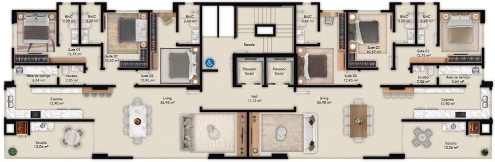 Apartamento, 3 quartos, 135 m² - Foto 4