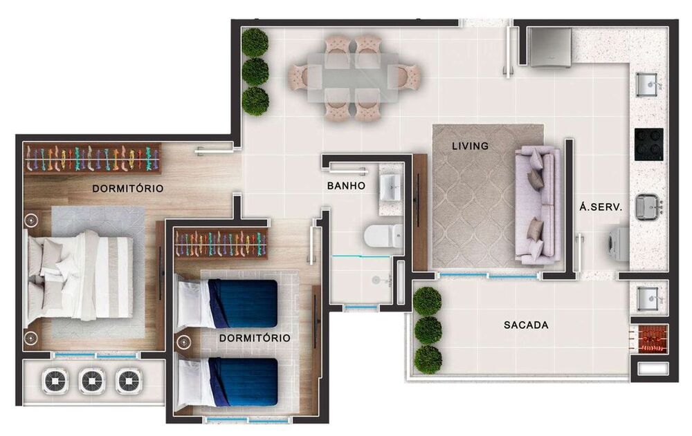 Apartamento, 2 quartos, 60 m² - Foto 8