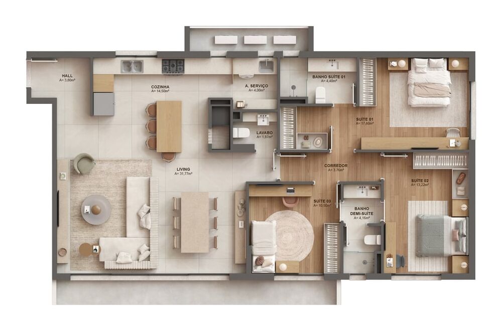 Apartamento, 3 quartos, 145 m² - Foto 4
