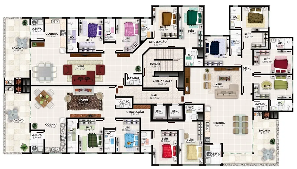 Apartamento, 4 quartos, 175 m² - Foto 1