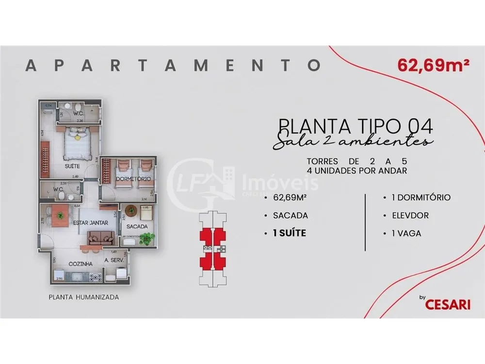 Apartamento, 2 quartos, 53 m² - Foto 18