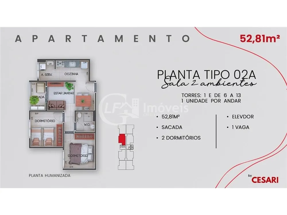 Apartamento, 2 quartos, 53 m² - Foto 16