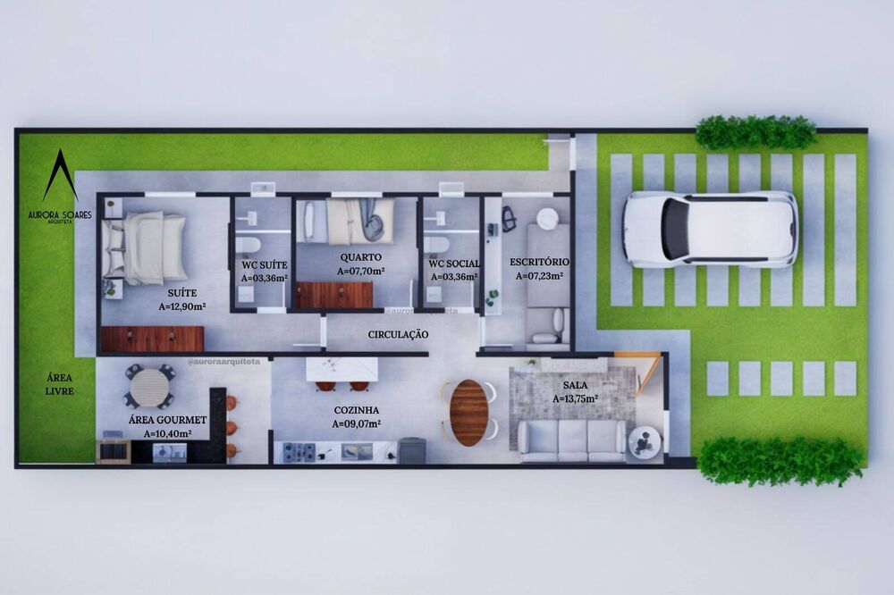 Casa, 3 quartos, 85 m² - Foto 2