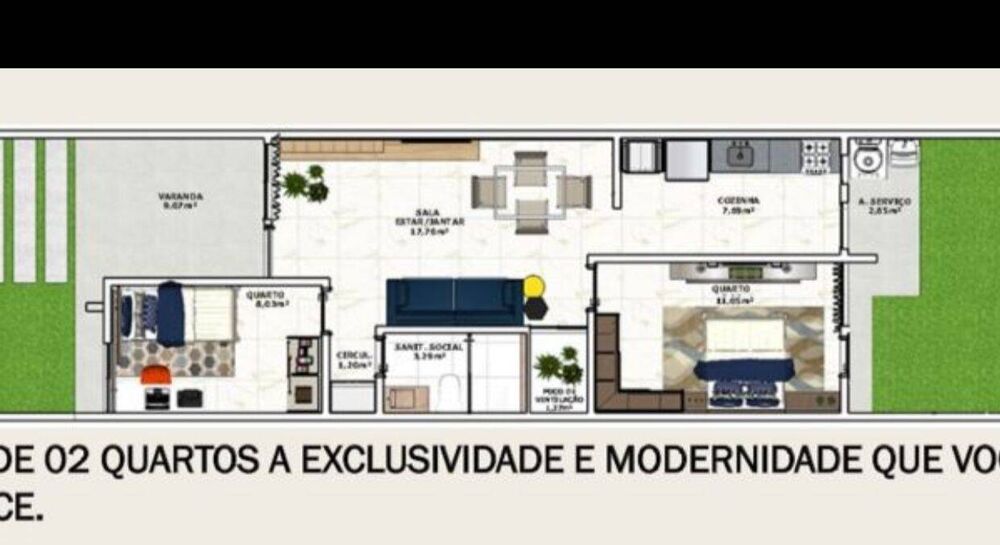 Casa, 2 quartos, 66 m² - Foto 2