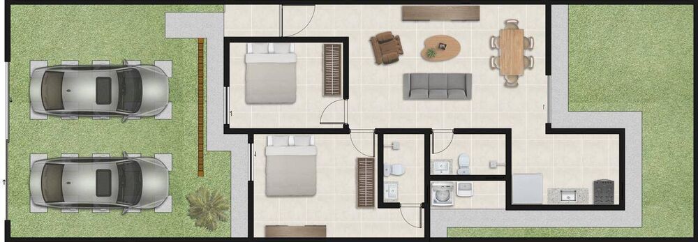 Casa, 2 quartos, 65 m² - Foto 2