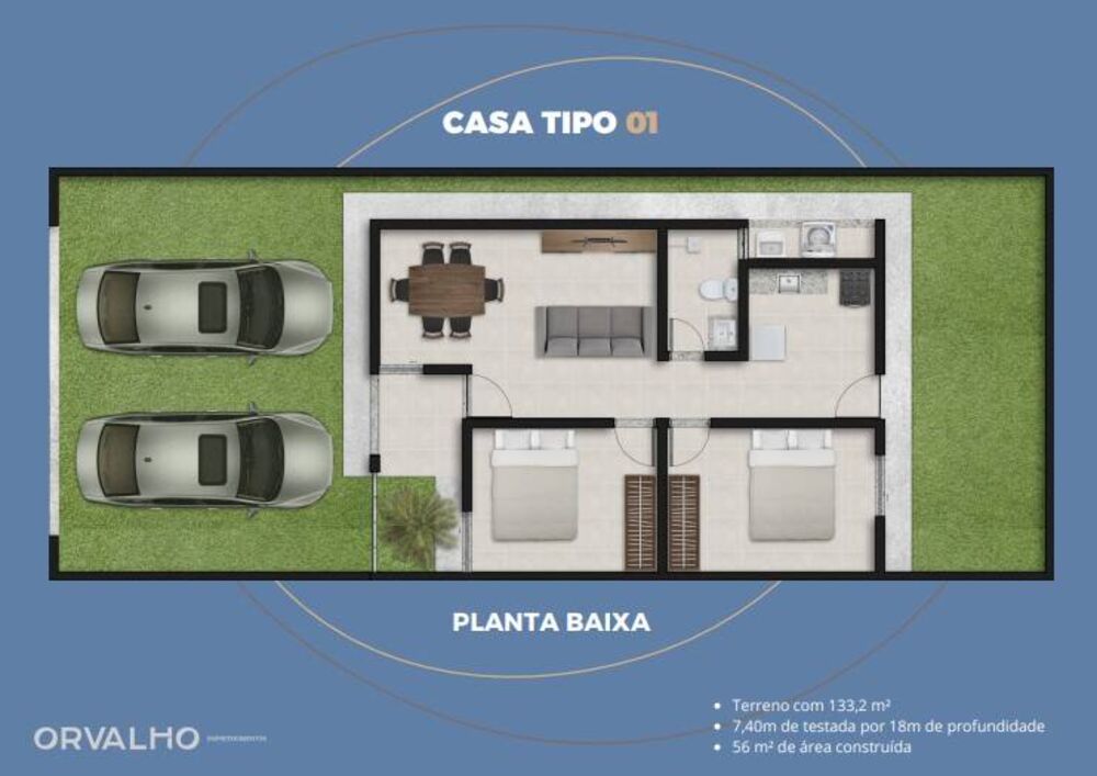 Casa, 2 quartos, 57 m² - Foto 3
