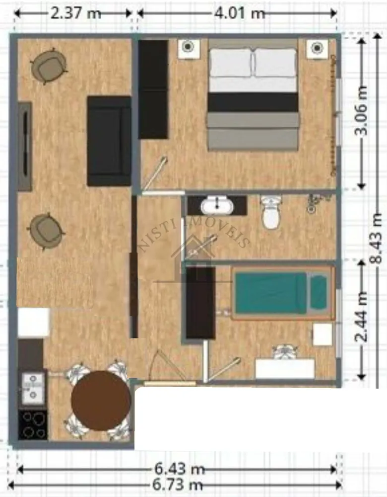 Apartamento, 1 quarto, 35 m² - Foto 9