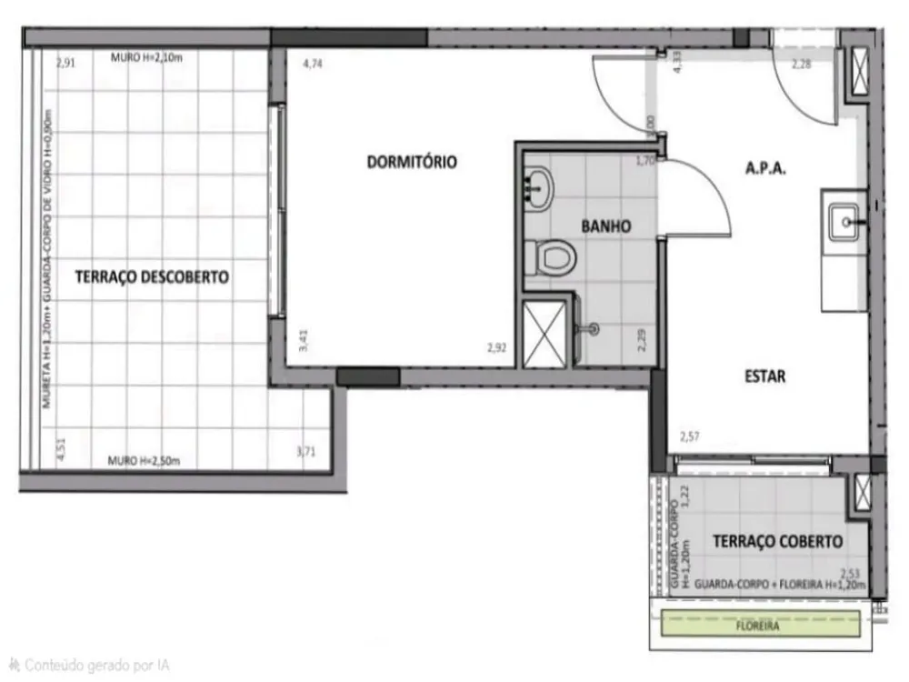 Apartamento, 1 quarto, 50 m² - Foto 1