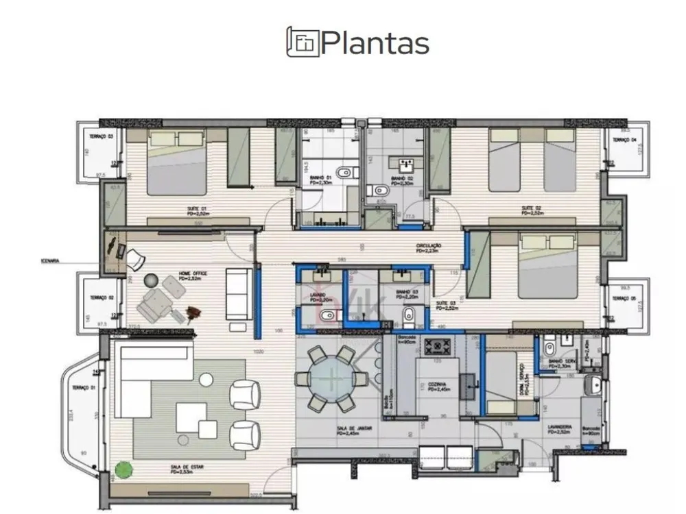 Apartamento, 3 quartos, 170 m² - Foto 8