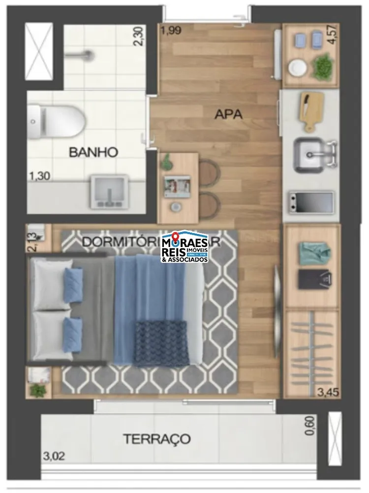 Apartamento, 1 quarto, 22 m² - Foto 16