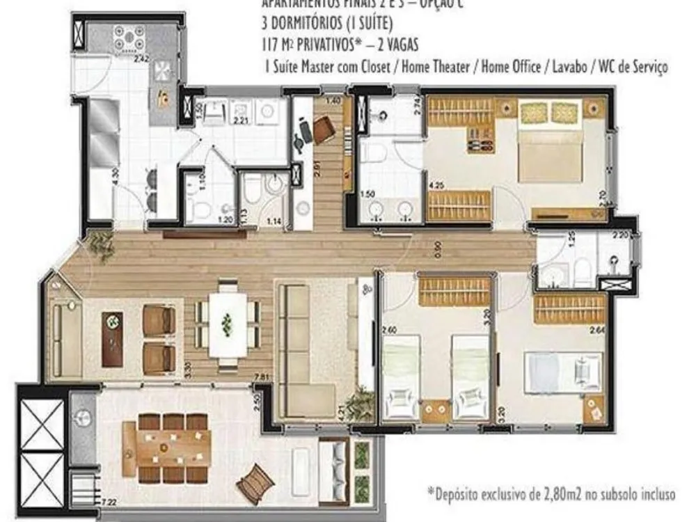 Apartamento, 2 quartos, 117 m² - Foto 5