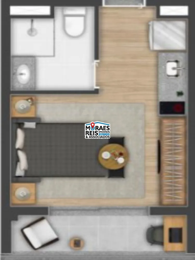 Apartamento, 1 quarto, 24 m² - Foto 2