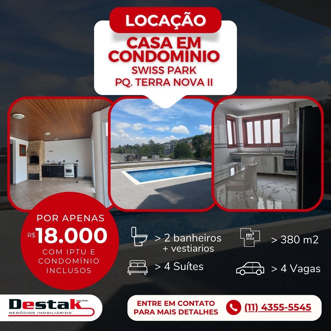 Casa de Condomínio para alugar com 4 quartos, 420m² - Foto 1