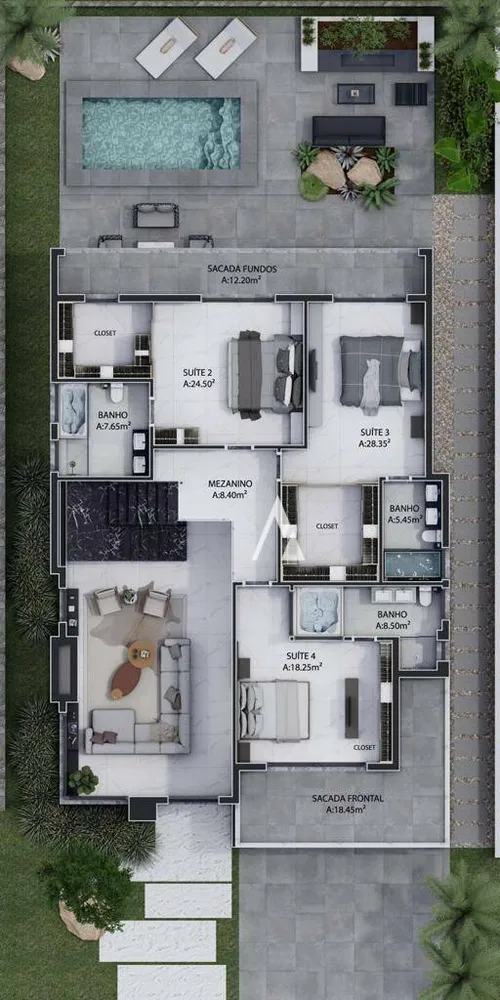 Sobrado, 4 quartos, 350 m² - Foto 15