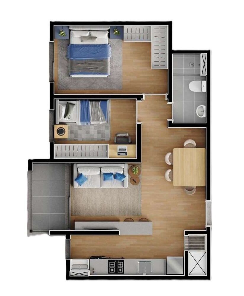 Apartamento, 2 quartos, 55 m² - Foto 2