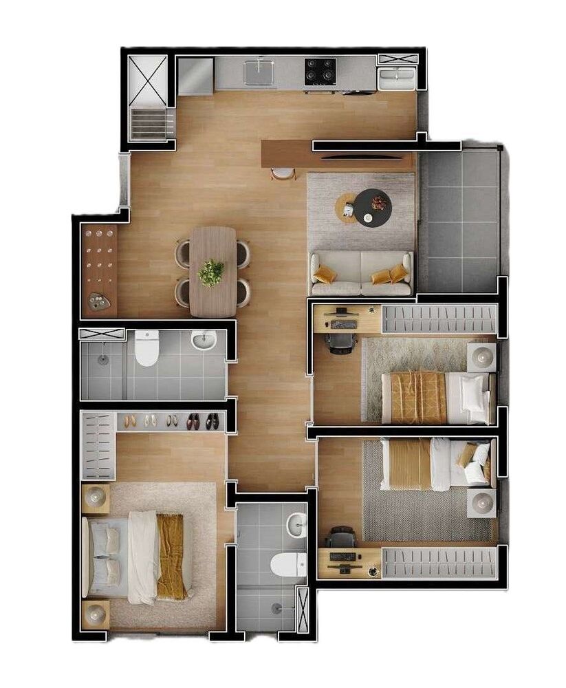 Apartamento, 2 quartos, 60 m² - Foto 3