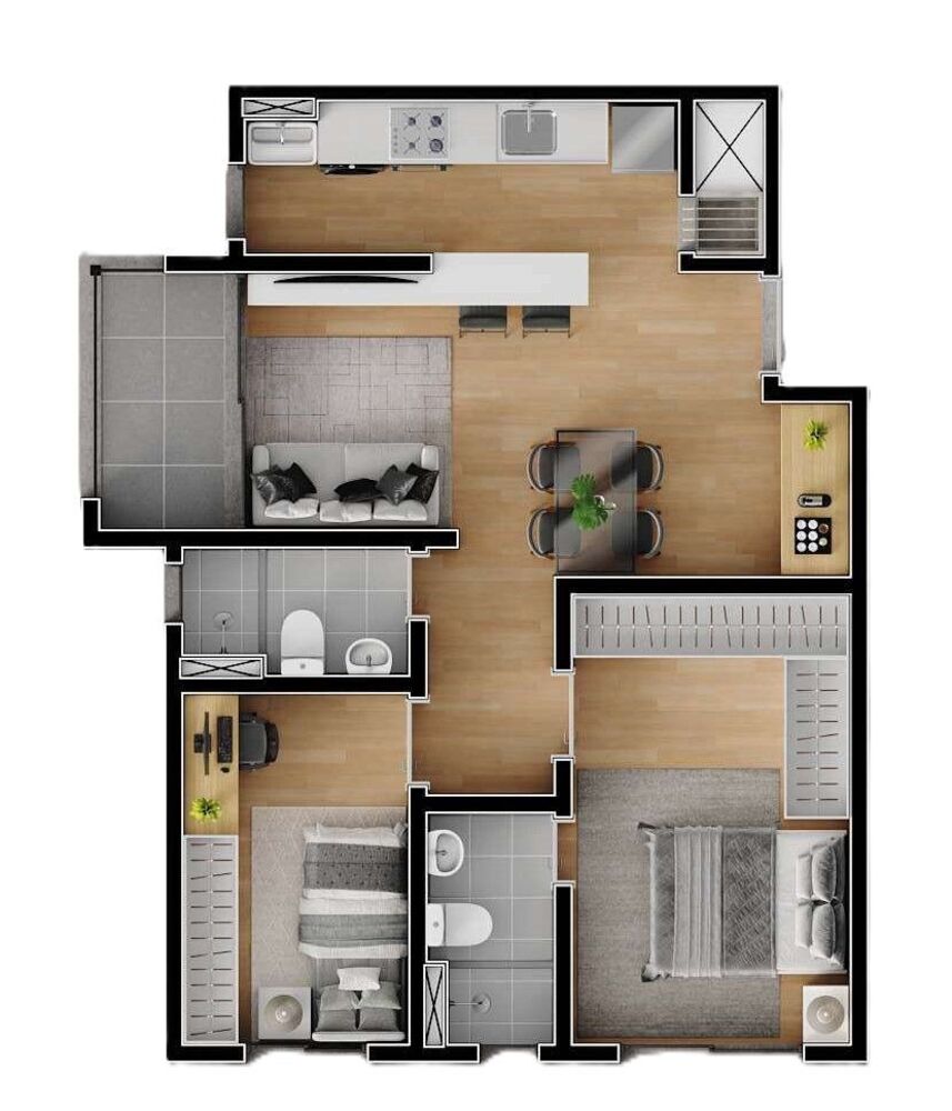 Apartamento, 2 quartos, 60 m² - Foto 2