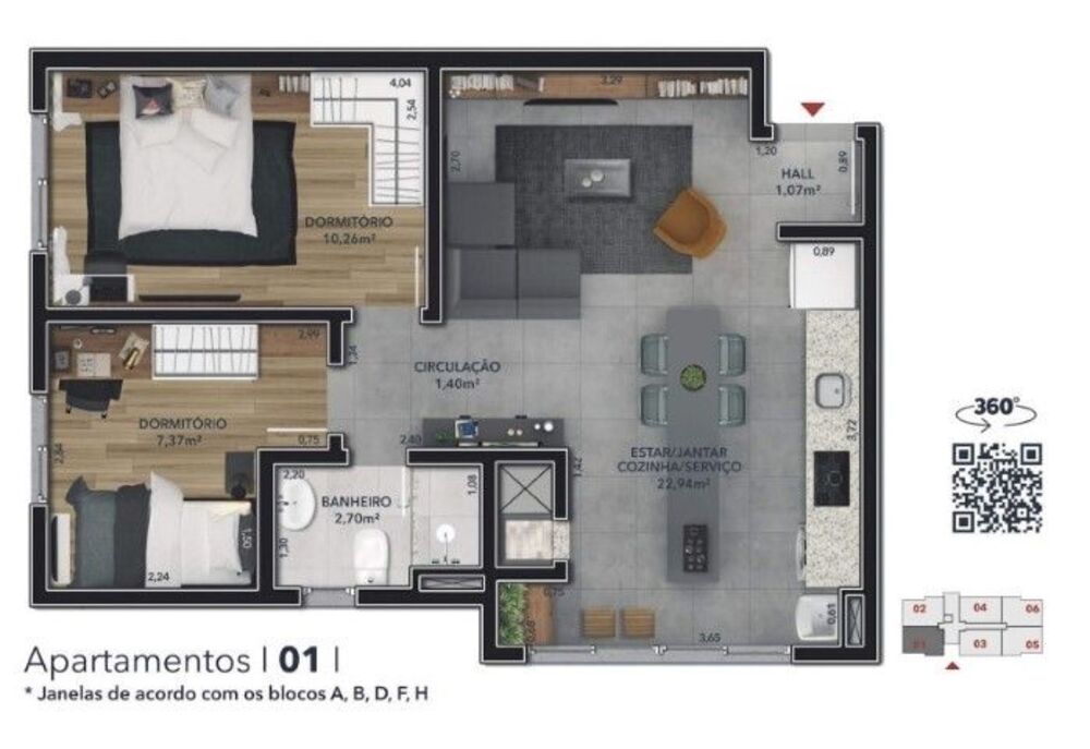 Apartamento, 2 quartos, 52 m² - Foto 20