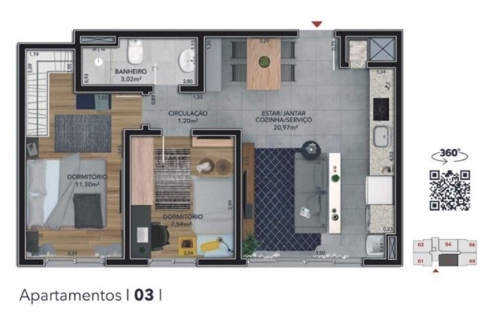 Apartamento, 2 quartos, 52 m² - Foto 21