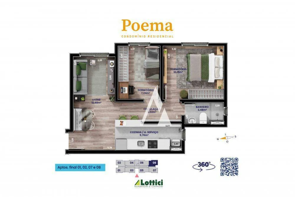 Apartamento, 2 quartos, 49 m² - Foto 8