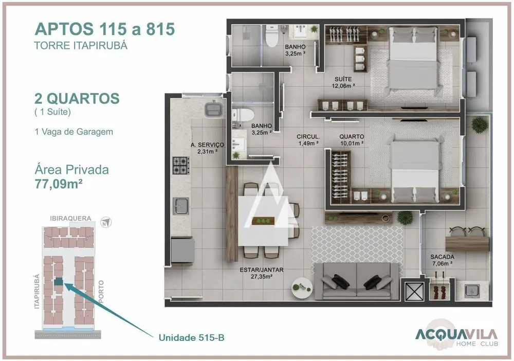 Apartamento, 2 quartos, 77 m² - Foto 14