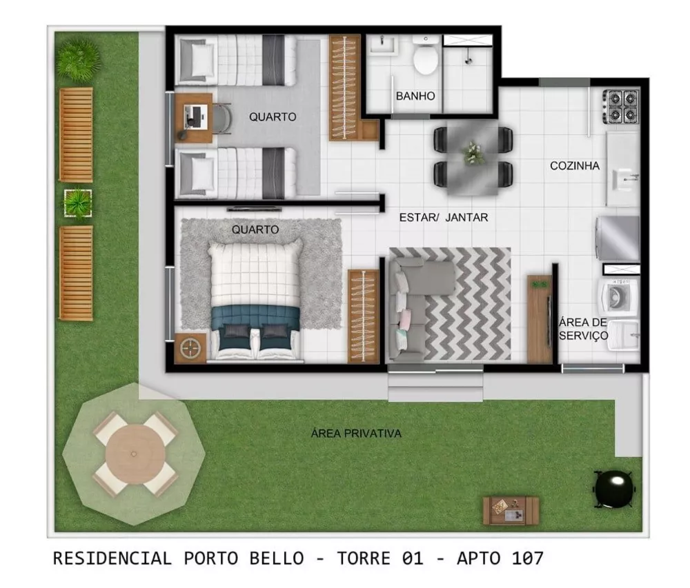 Apartamento, 1 quarto, 52 m² - Foto 2