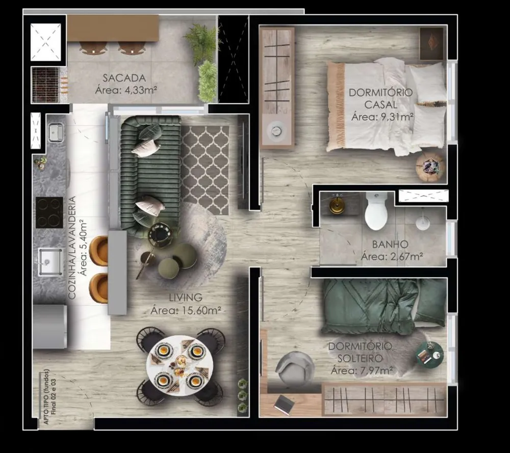 Apartamento, 2 quartos, 80 m² - Foto 11