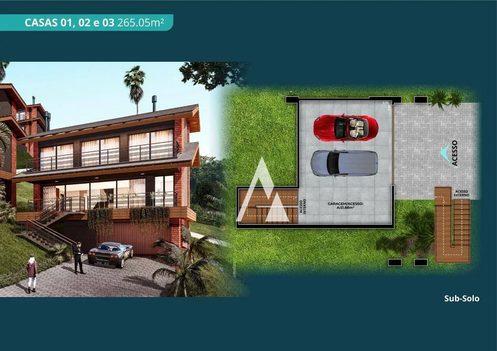 Casa de Condomínio, 3 quartos - Foto 1