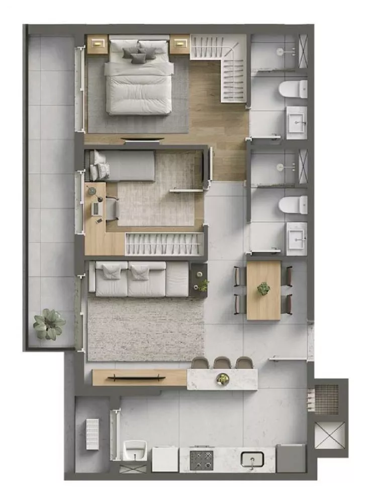 Apartamento, 2 quartos, 56 m² - Foto 50