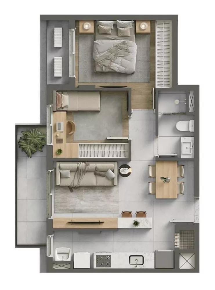 Apartamento, 2 quartos, 56 m² - Foto 47