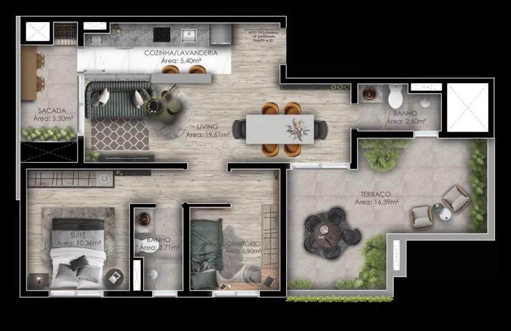 Apartamento, 2 quartos, 51 m² - Foto 20