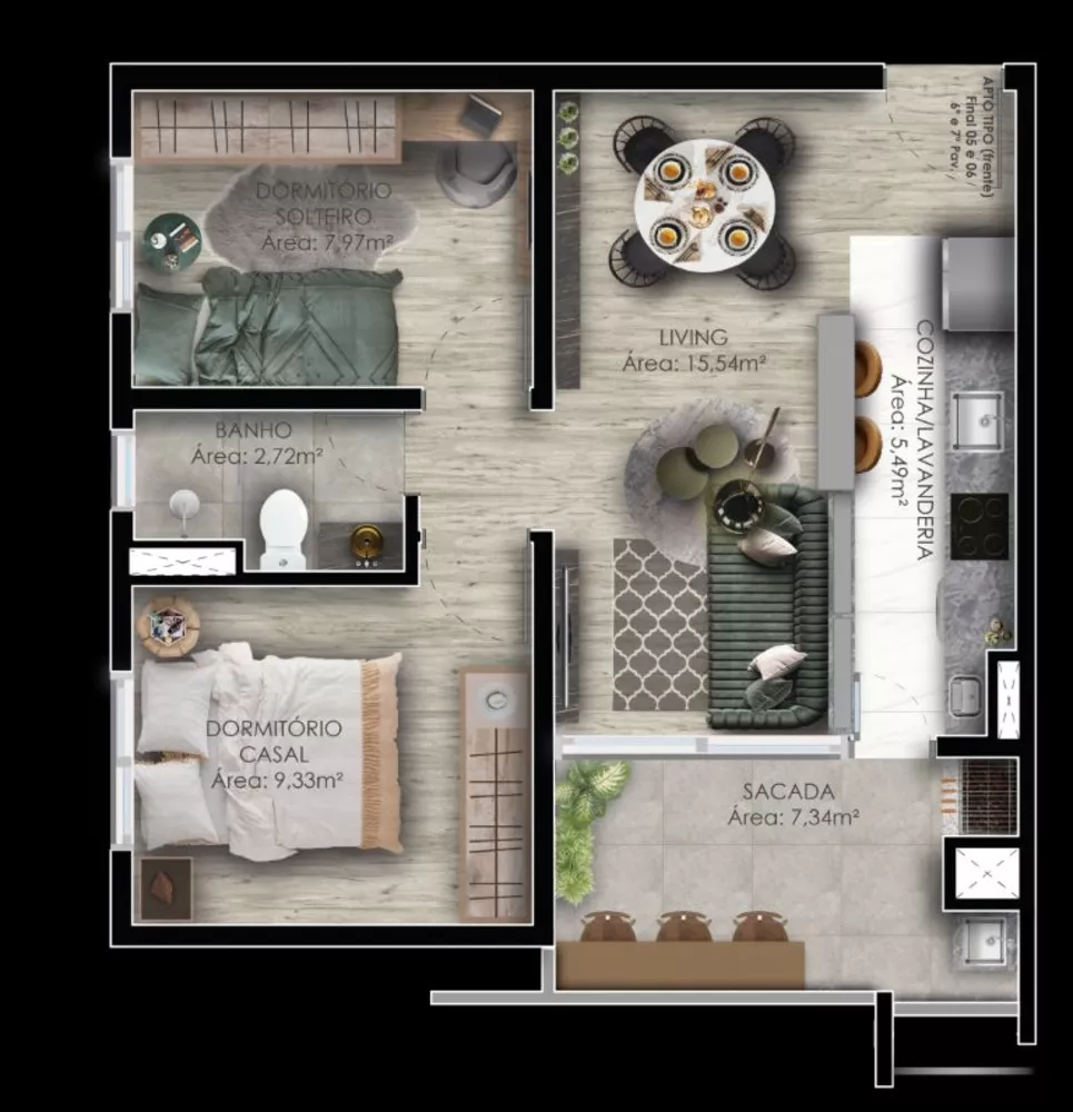 Apartamento, 2 quartos, 51 m² - Foto 13