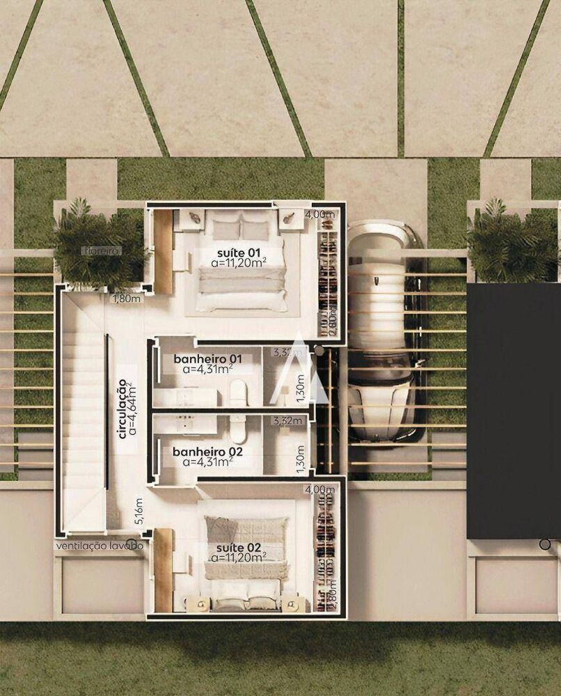 Casa de Condomínio, 2 quartos - Foto 1