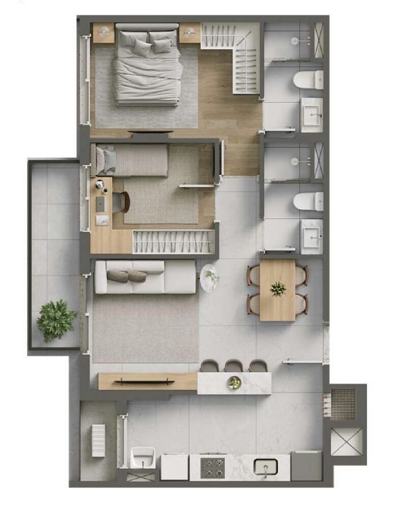 Apartamento, 2 quartos, 48 m² - Foto 7