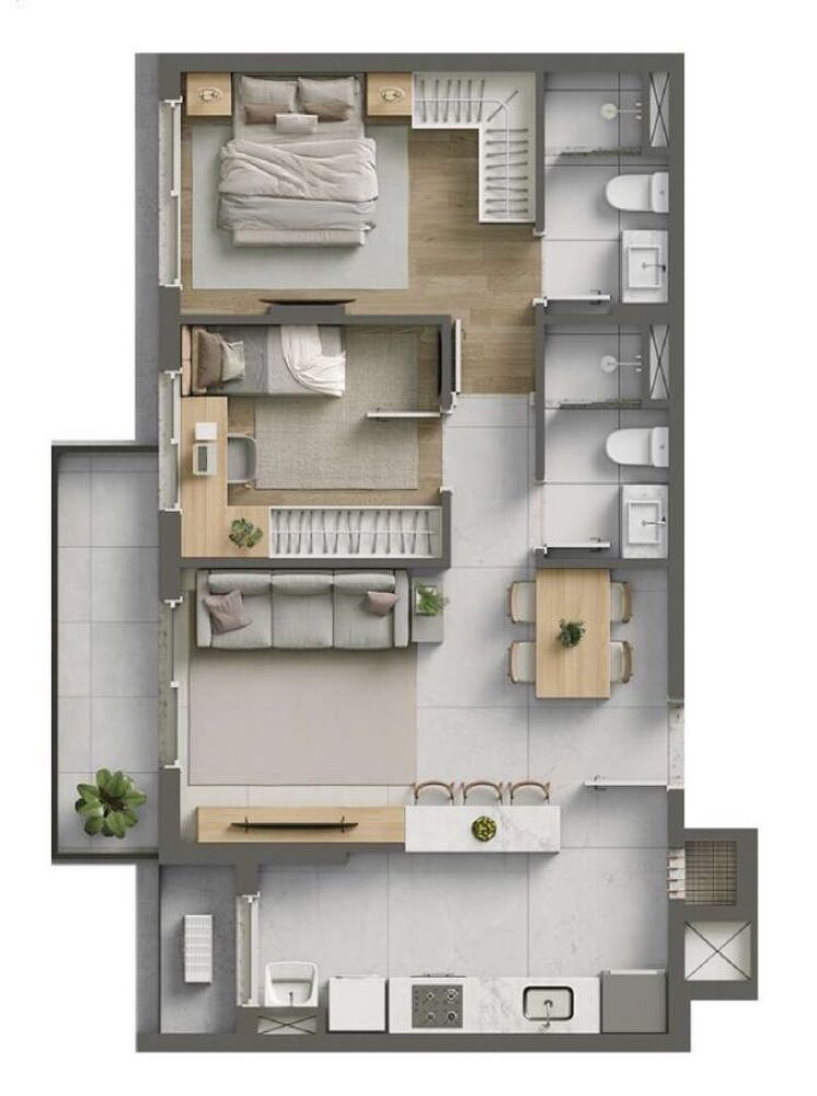 Apartamento, 2 quartos, 48 m² - Foto 8