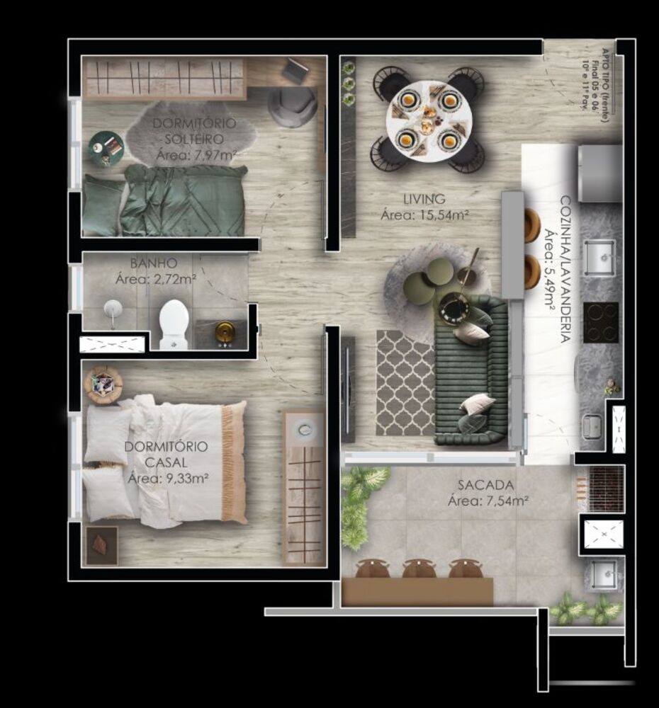 Apartamento, 2 quartos, 59 m² - Foto 15