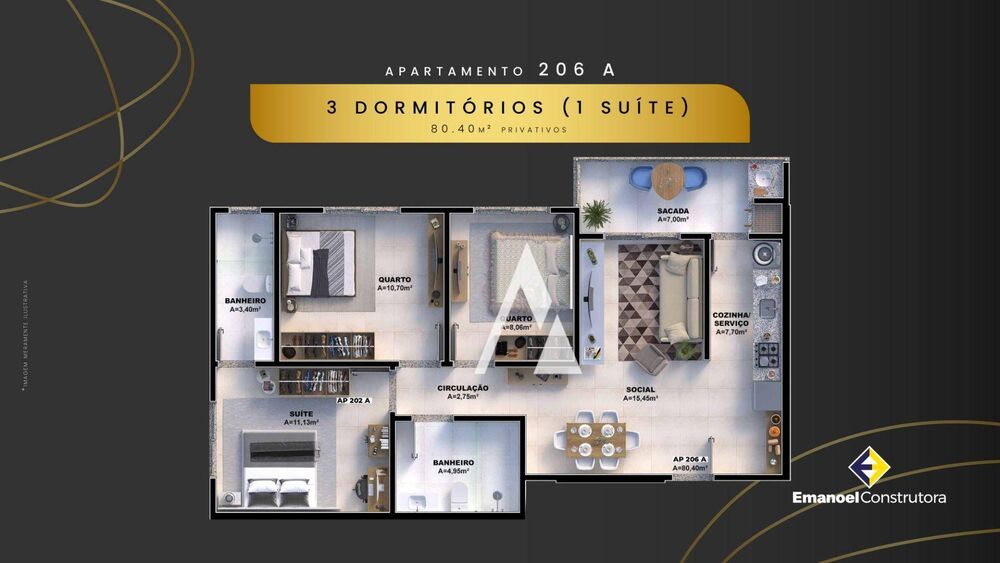 Apartamento, 3 quartos, 80 m² - Foto 13
