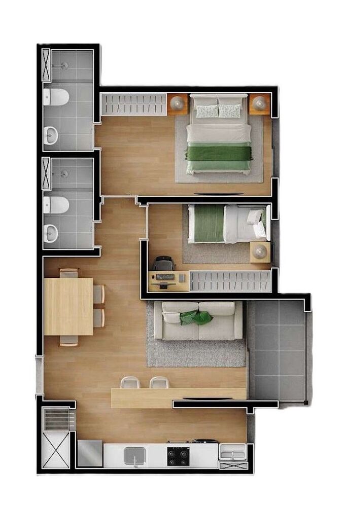 Apartamento, 2 quartos, 54 m² - Foto 11