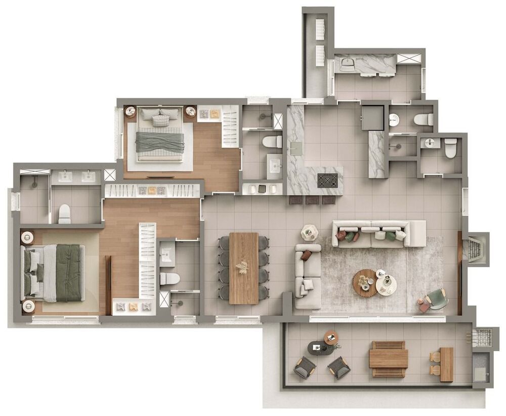 Apartamento à venda com 3 quartos, 145m² - Foto 1