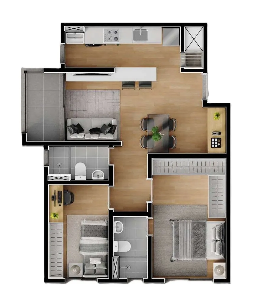 Apartamento, 2 quartos, 55 m² - Foto 8