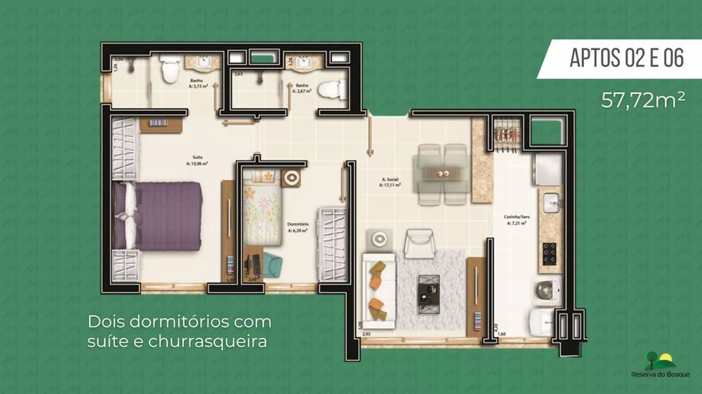 Apartamento, 2 quartos, 52 m² - Foto 37