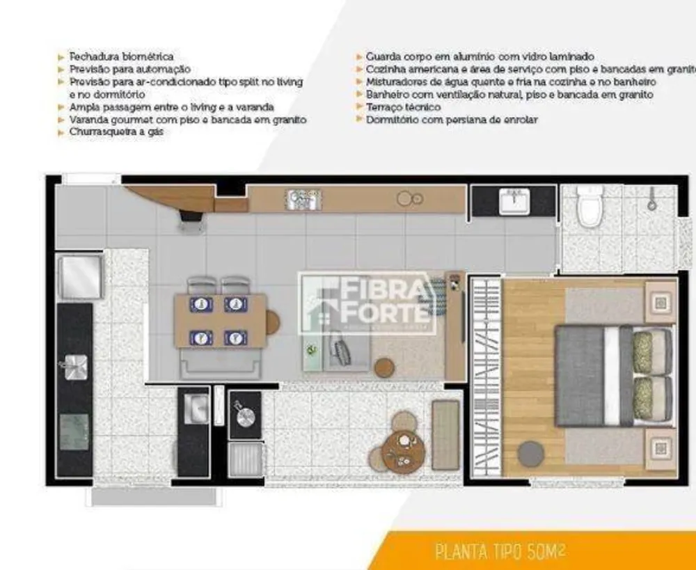 Apartamento, 1 quarto, 48 m² - Foto 9