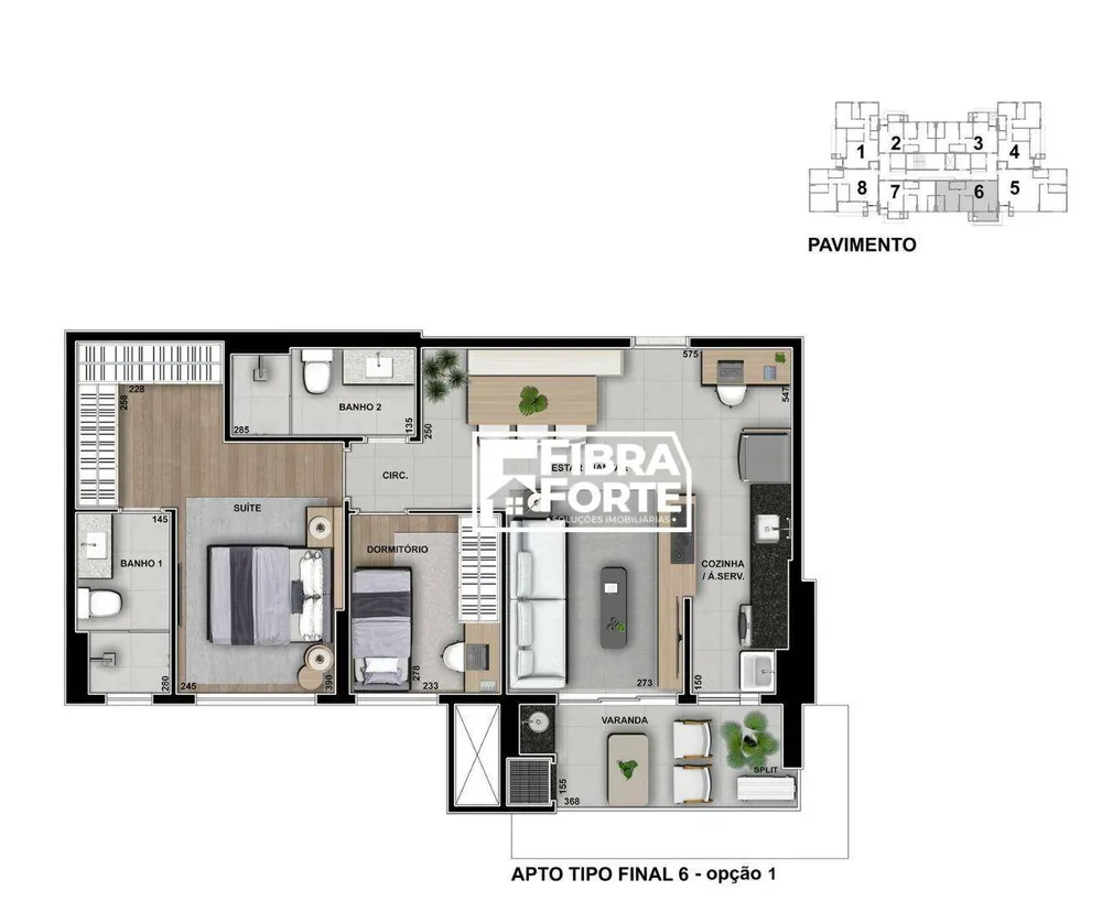 Apartamento, 2 quartos, 77 m² - Foto 3