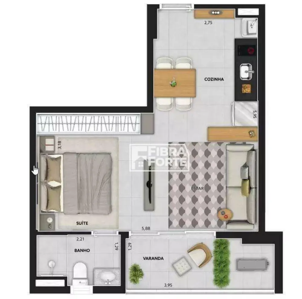 Apartamento, 1 quarto, 41 m² - Foto 16