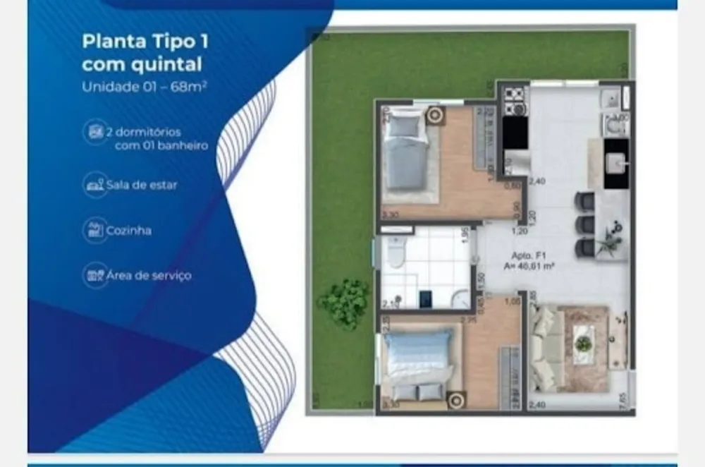 Apartamento, 2 quartos, 40 m² - Foto 4