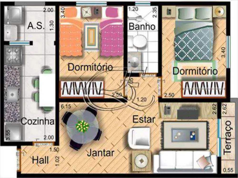 Apartamento, 2 quartos, 60 m² - Foto 8