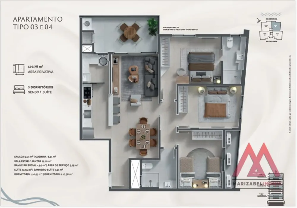Apartamento, 3 quartos, 102 m² - Foto 9