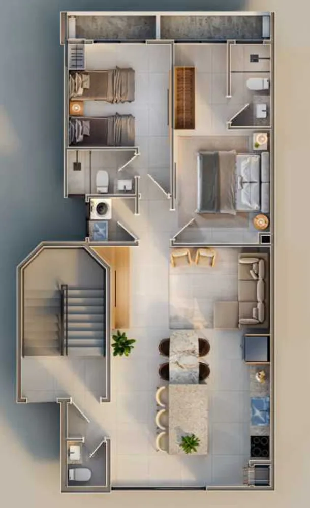 Apartamento, 2 quartos, 60 m² - Foto 2