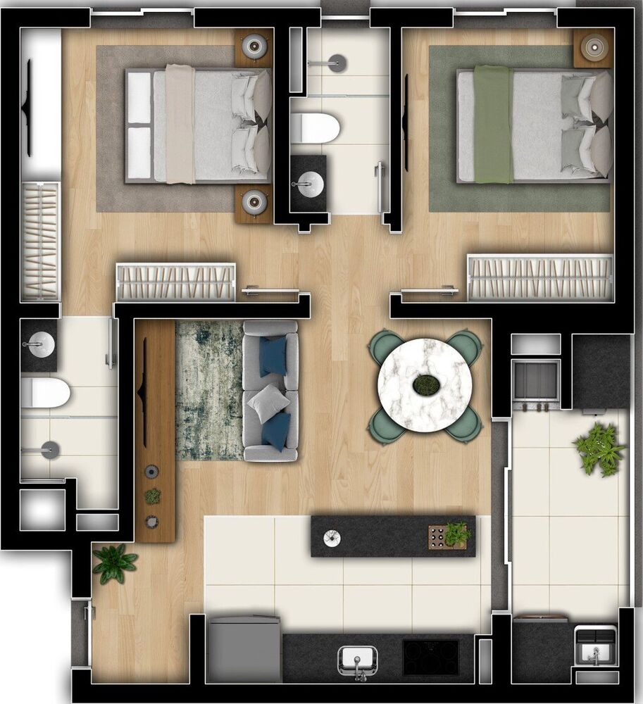Apartamento, 2 quartos, 61 m² - Foto 8