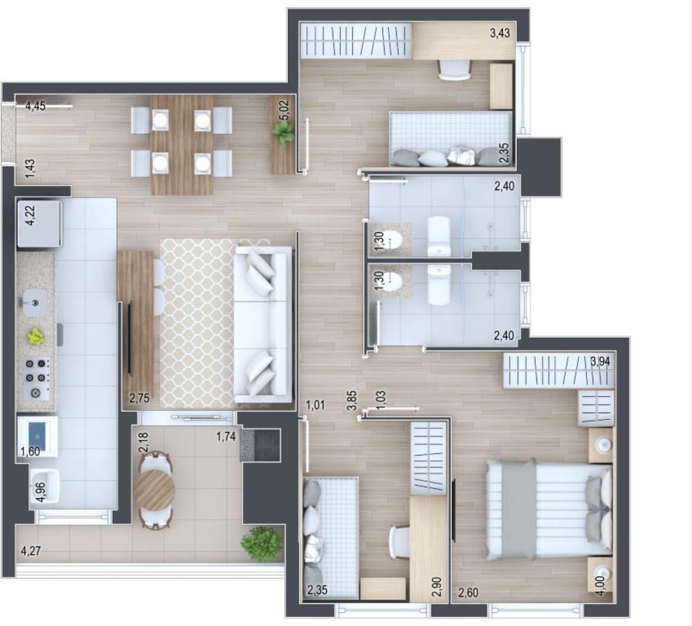 Apartamento à venda com 3 quartos, 67m² - Foto 17